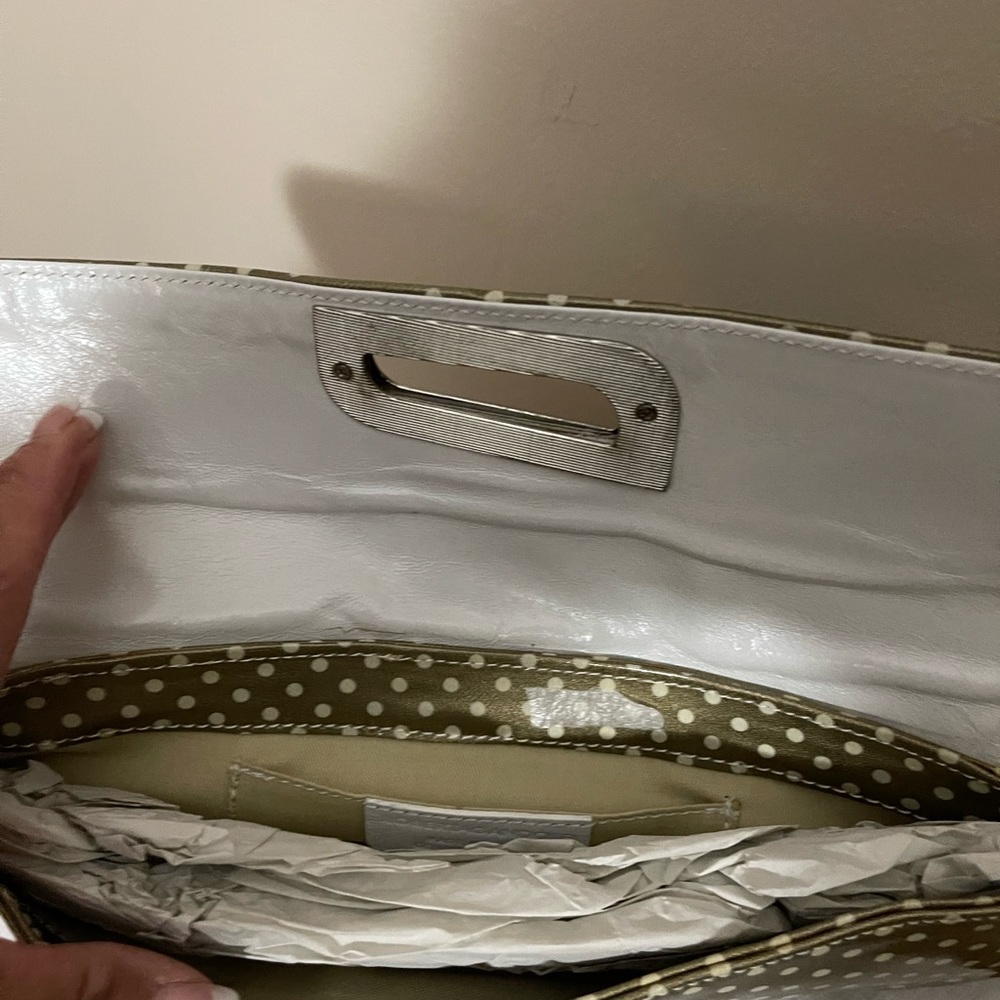 ❤️SOLD❤️NWT Roberta Gandolfi poka dot clutch - Picture 10 of 13